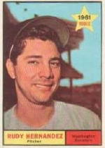 1961 Topps Baseball Cards      229     Rudy Hernandez RC